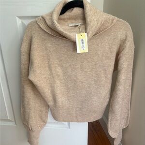Wilfred Soft Beige Cowl Neck Sweater